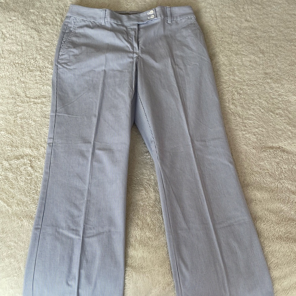 Liz Claiborne blue white striped pants